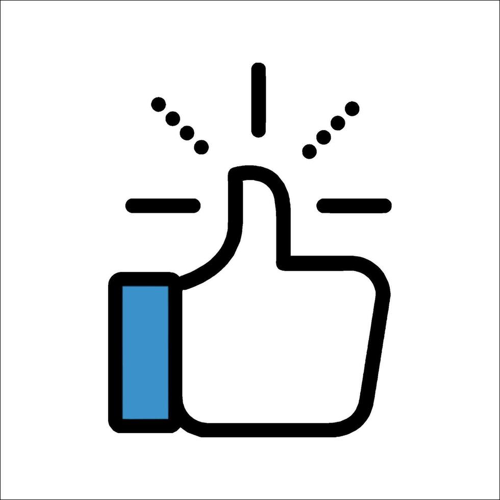 A thumbs up icon on a white background vector