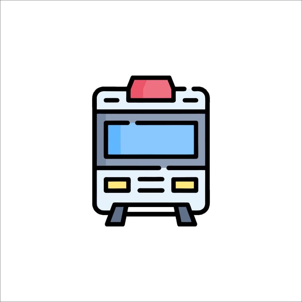 A train icon on a white background vector