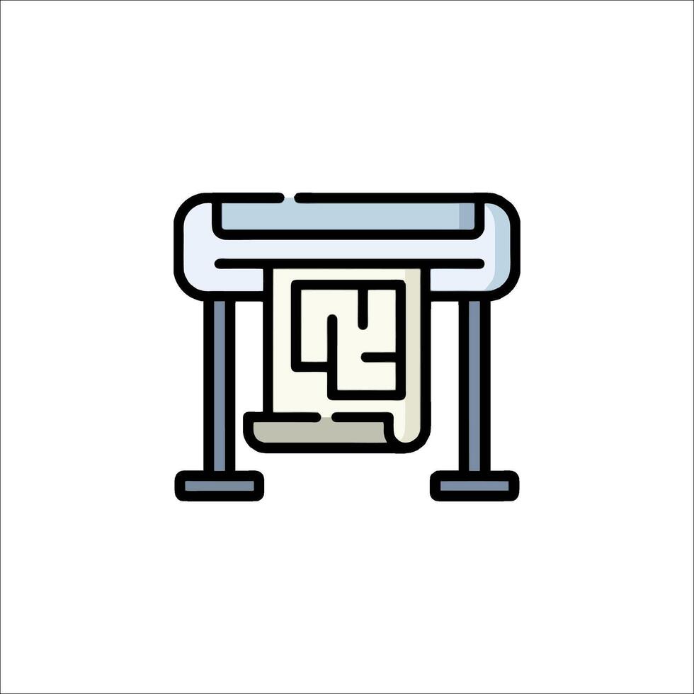 A printer icon on a white background vector