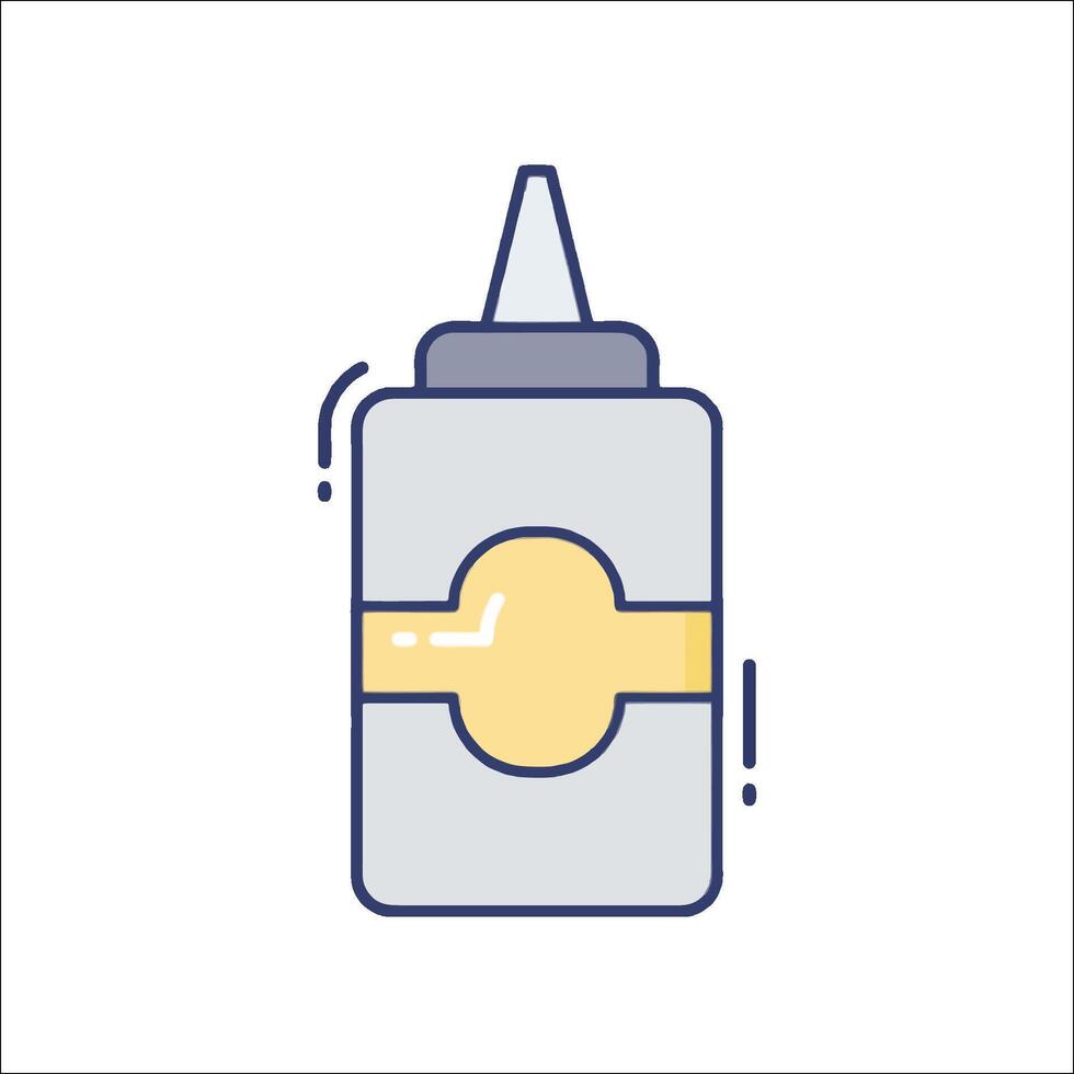 A bottle of mustard with a lid on it vector