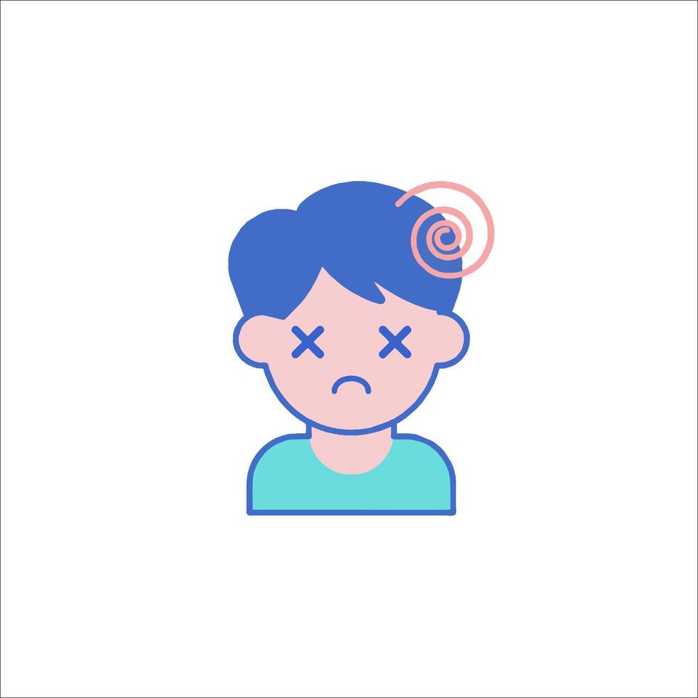 A man with a headache icon vector