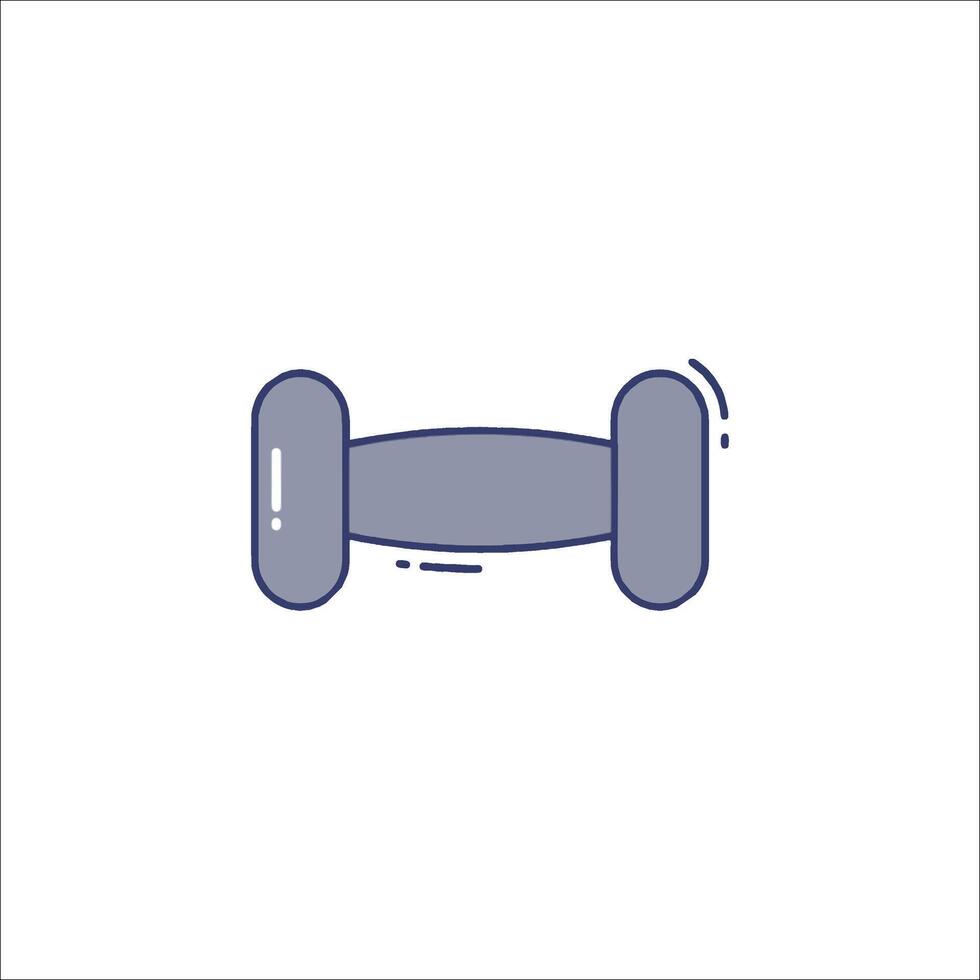 Dumbbell icon on white background vector