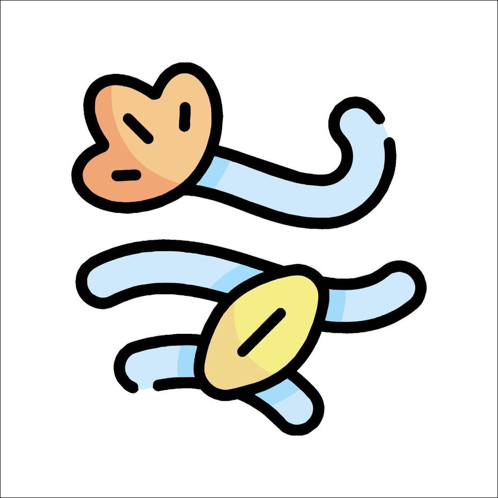 A cartoon illustration of a cell and a heart vector