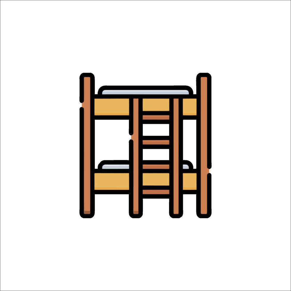 Bunk bed icon illustration vector