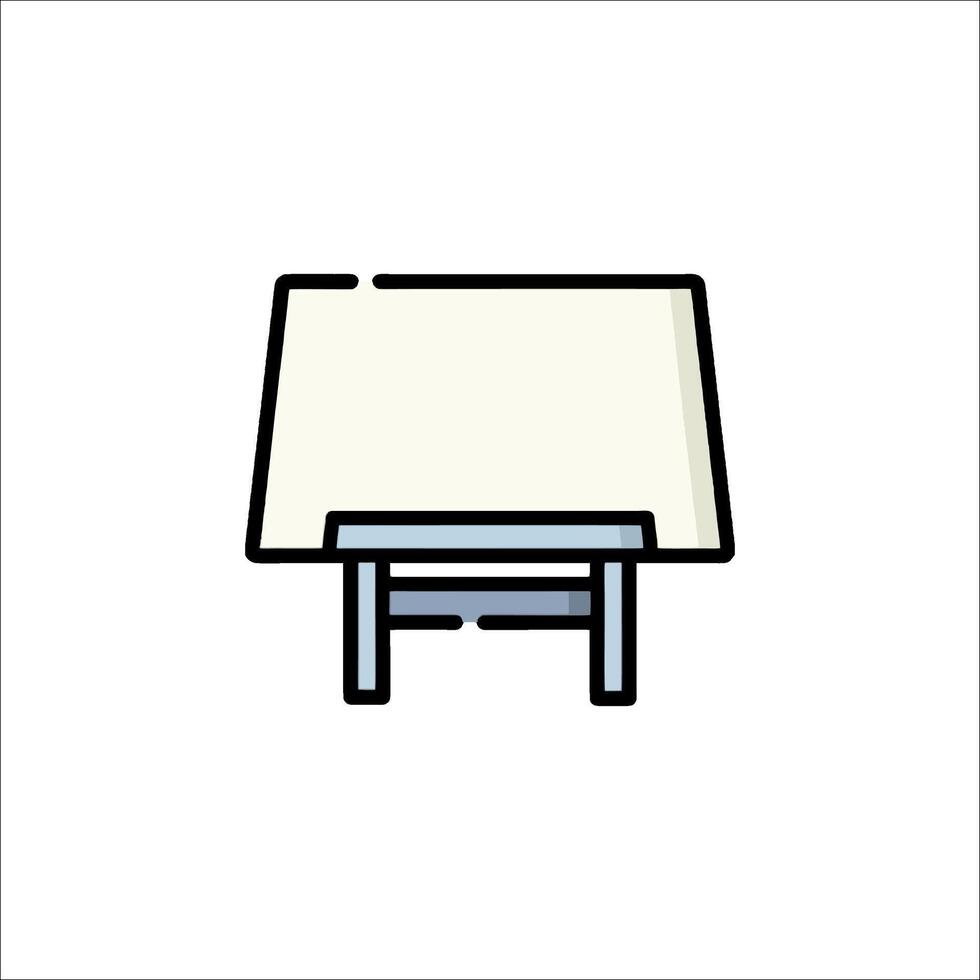A drawing board with a white board on it vector
