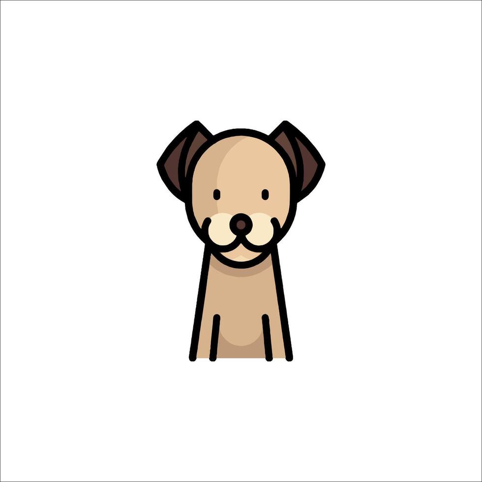A dog icon on a white background vector