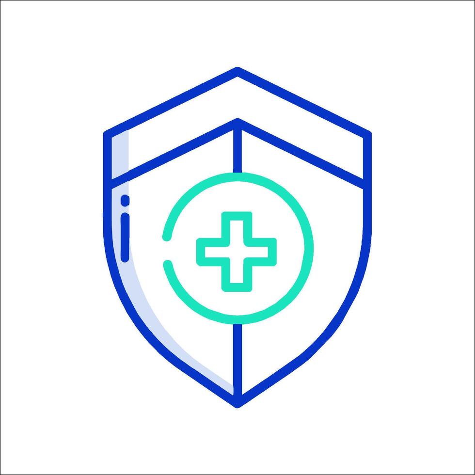 A shield with a cross on it vector