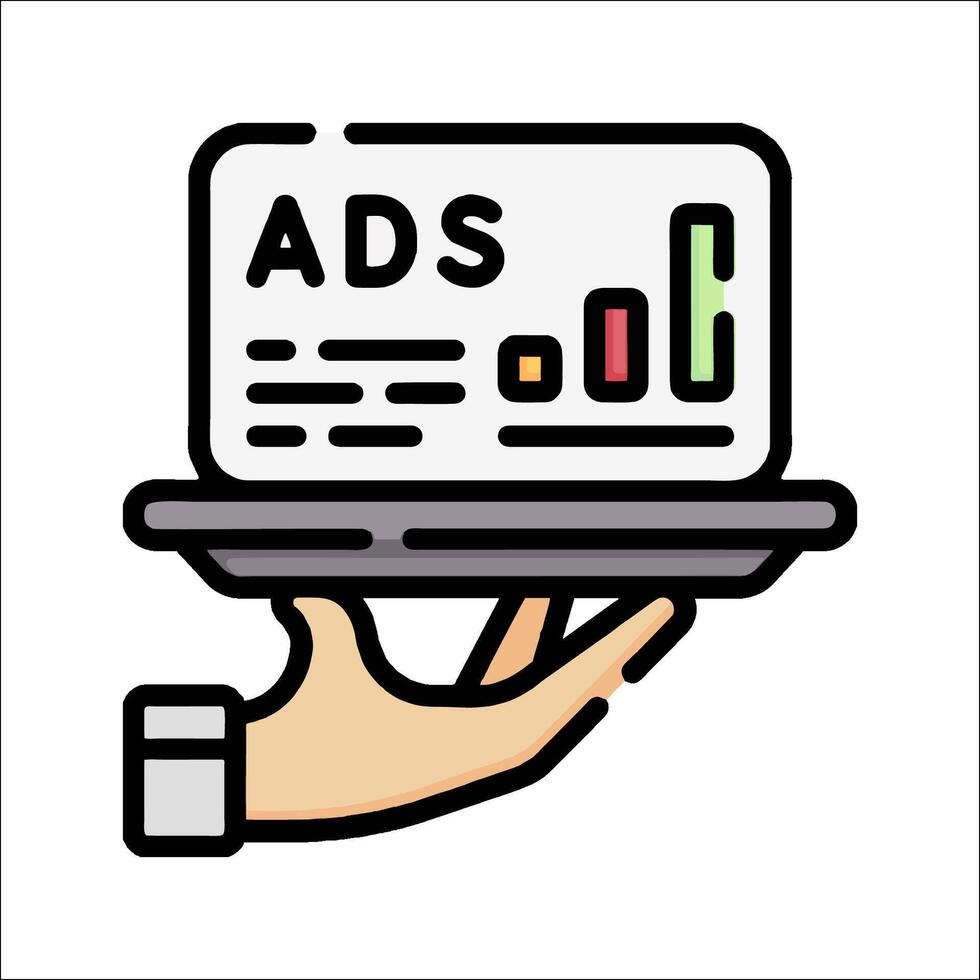 Ads icon illustration vector