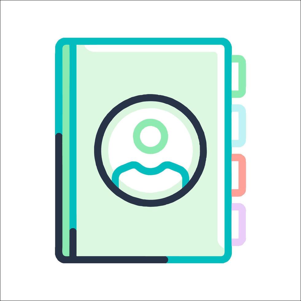 A person is sitting in a book with a person icon vector