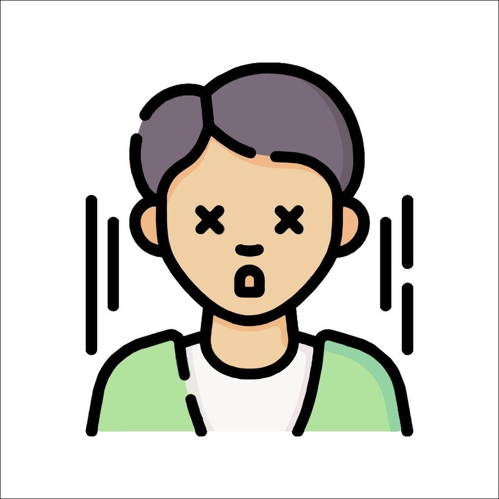 A man with a cross on his face vector