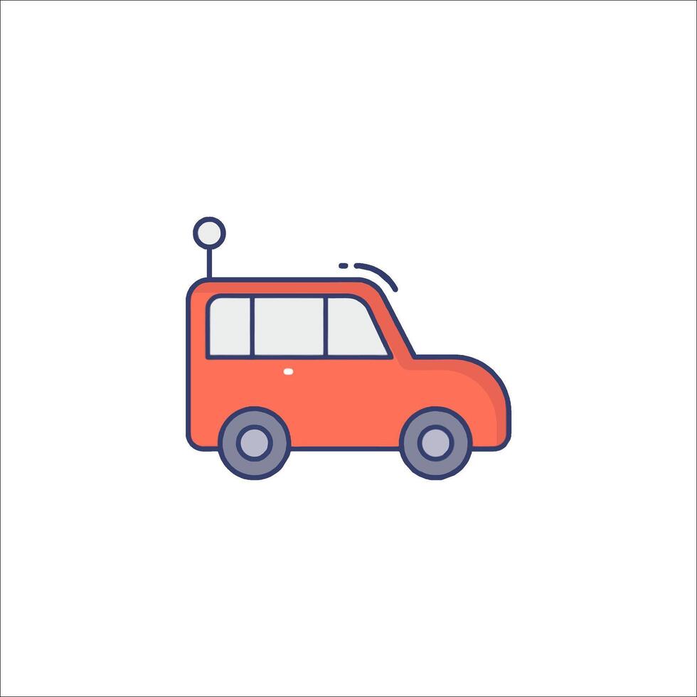 A car icon with a radar on top vector