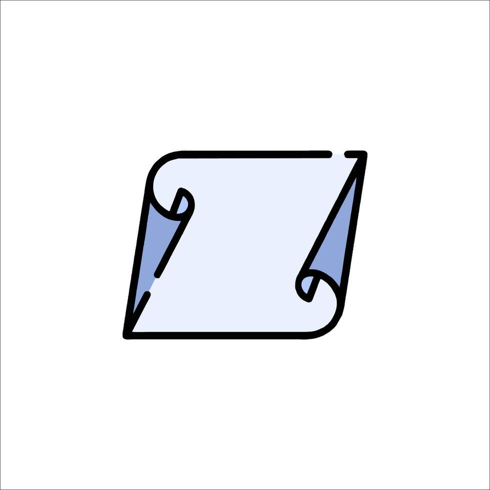 A paper sheet with a blue border vector