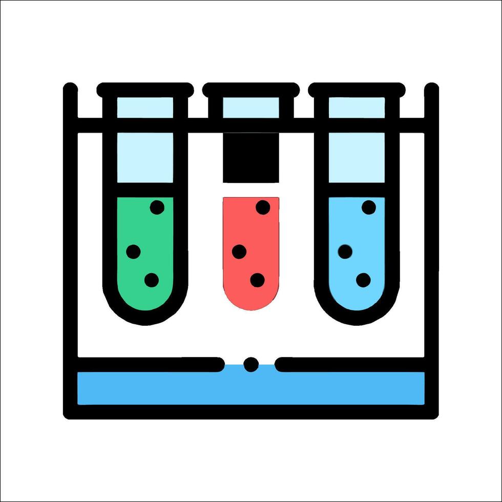 A test tube with three test tubes in it vector