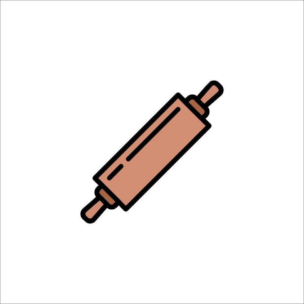 Rolling pin icon in a flat style vector