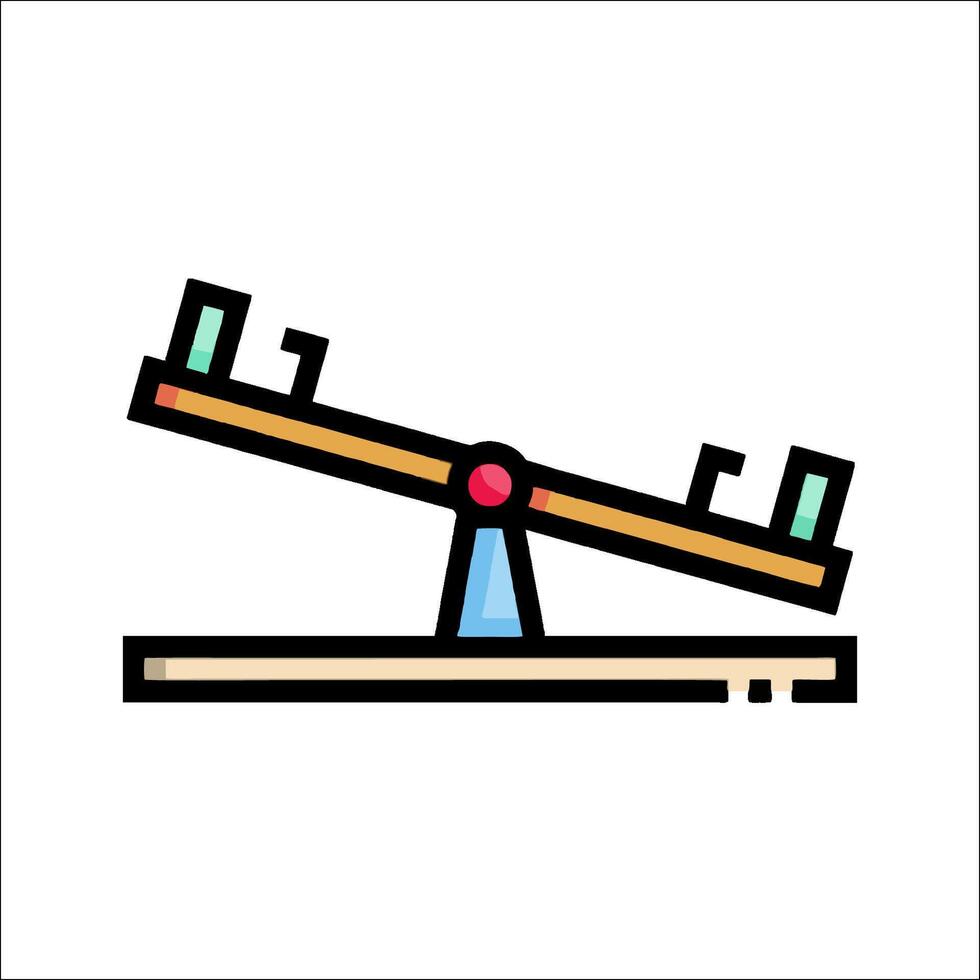 A seesaw icon on a white background vector