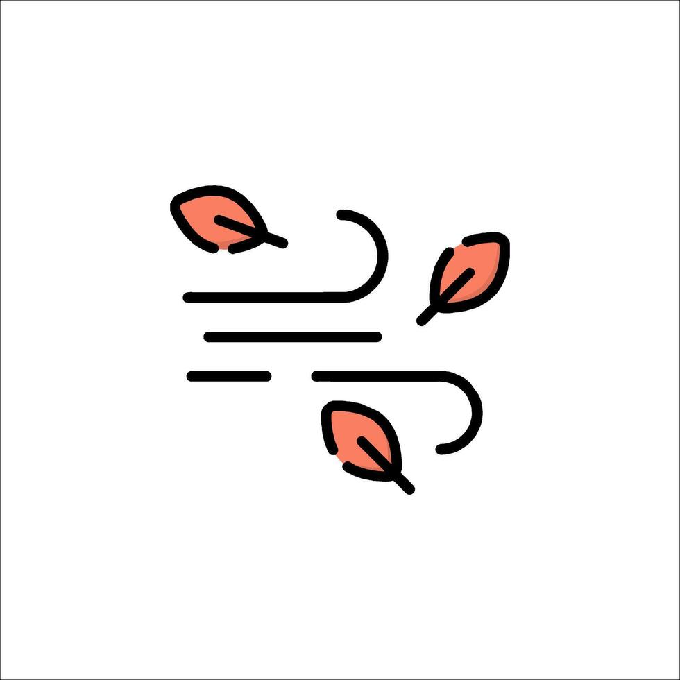 Autumn leaves icon illustration vector