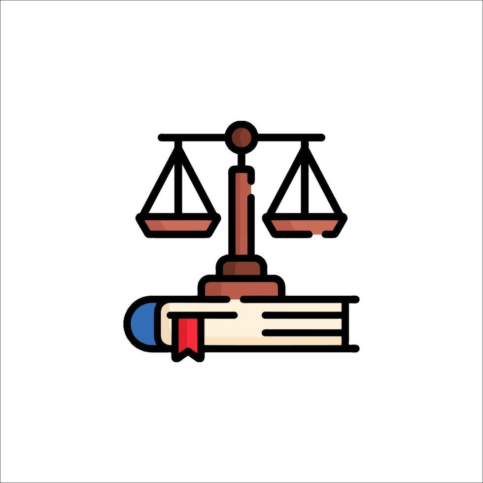 Law and justice icon illustration vector