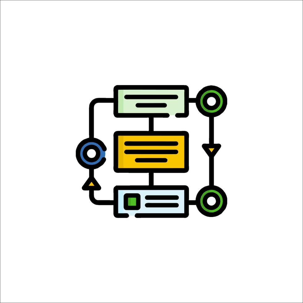 A simple line drawing of a computer with a computer monitor vector