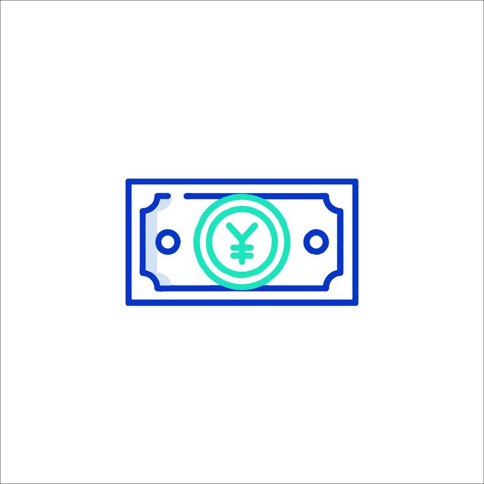 Dollar bank line icon illustration vector