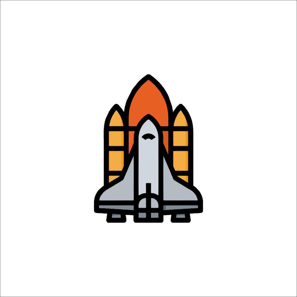 Space shuttle icon illustration vector
