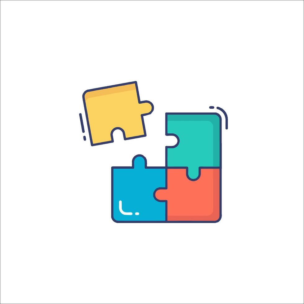 Jigsaw puzzle icon illustration vector