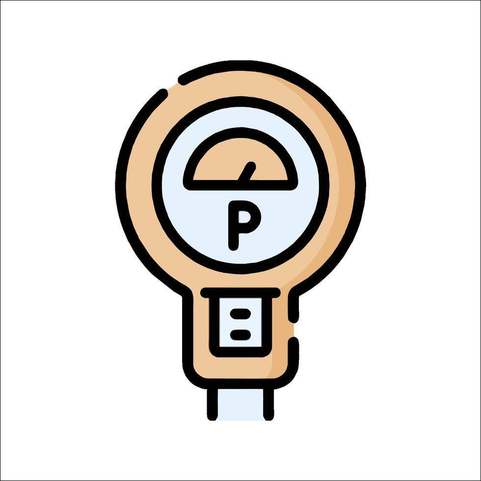 A pressure gauge icon on a white background vector