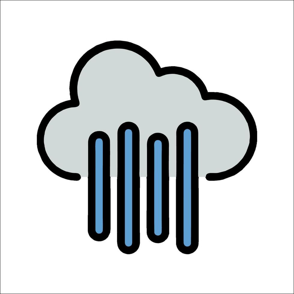 Rain icon illustration vector