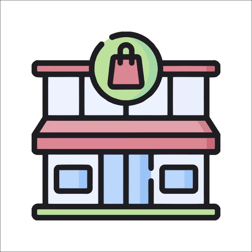 Shopping store icon illustration vector