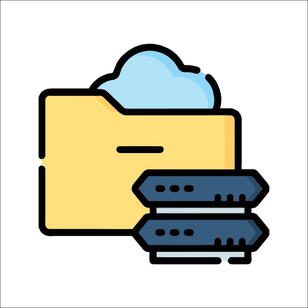 Cloud storage icon illustration vector
