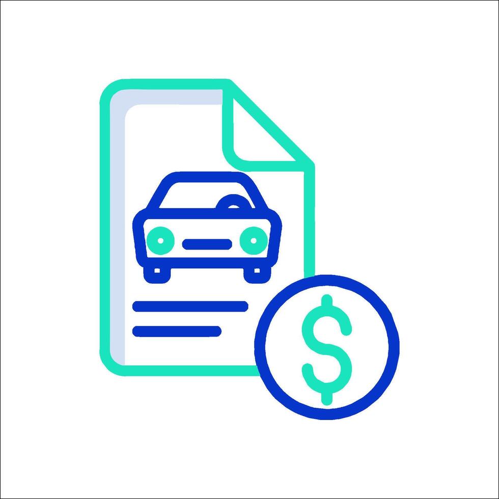 Car loan icon vector