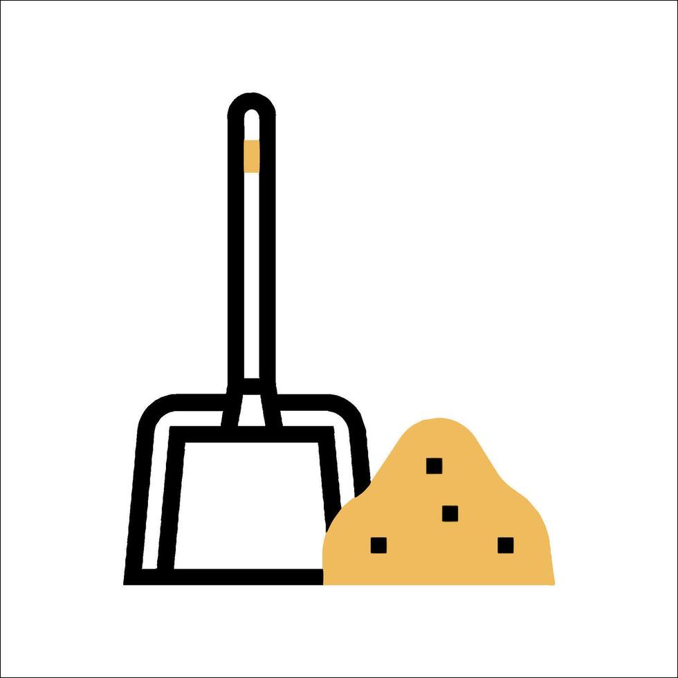A shovel and a shovel icon vector