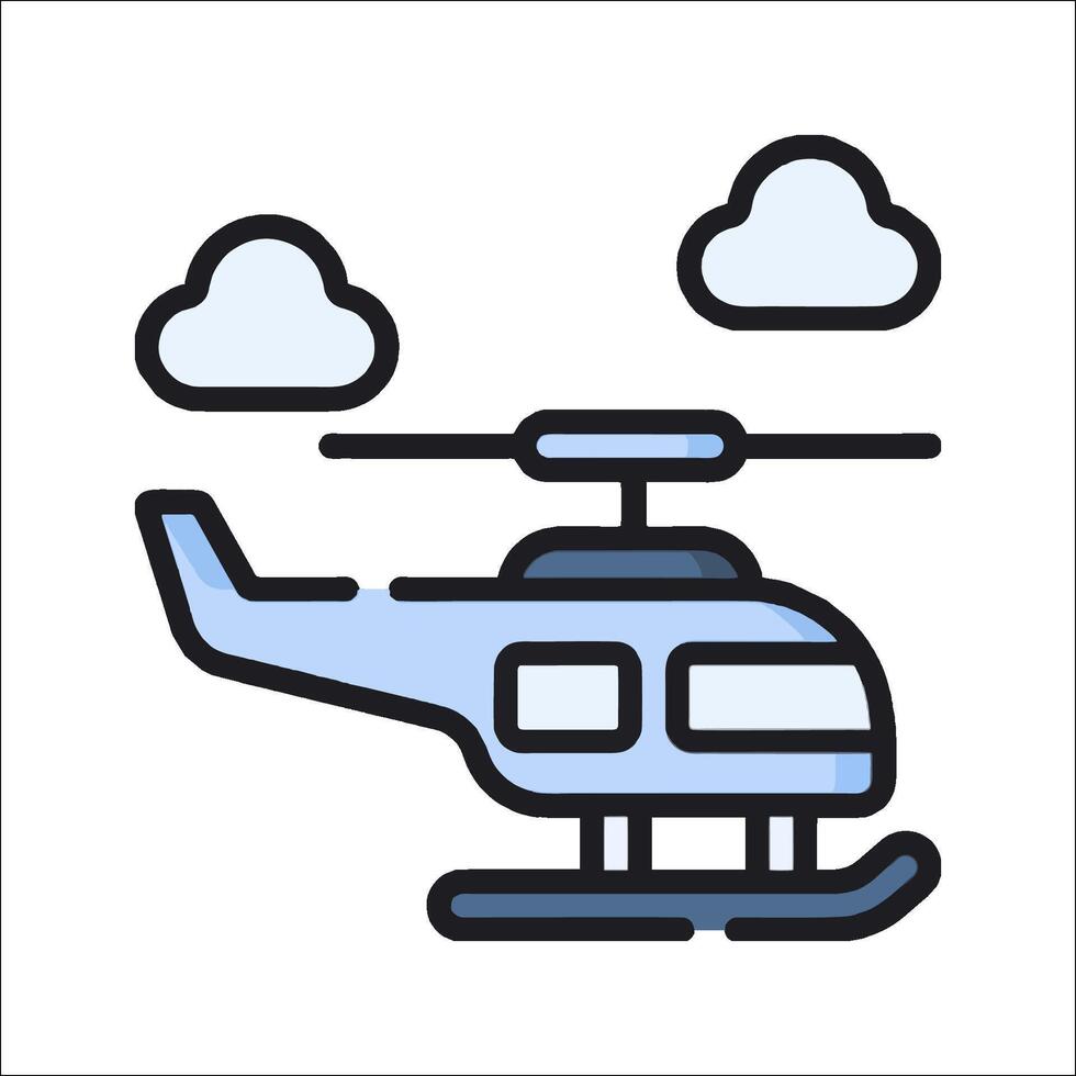 Helicopter icon illustration vector