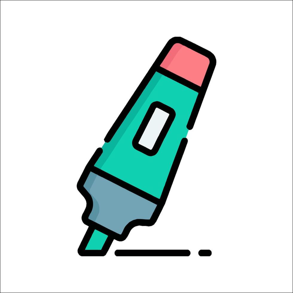 A pen with a red tip on it vector