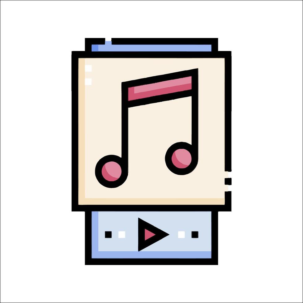 Music player icon illustration vector