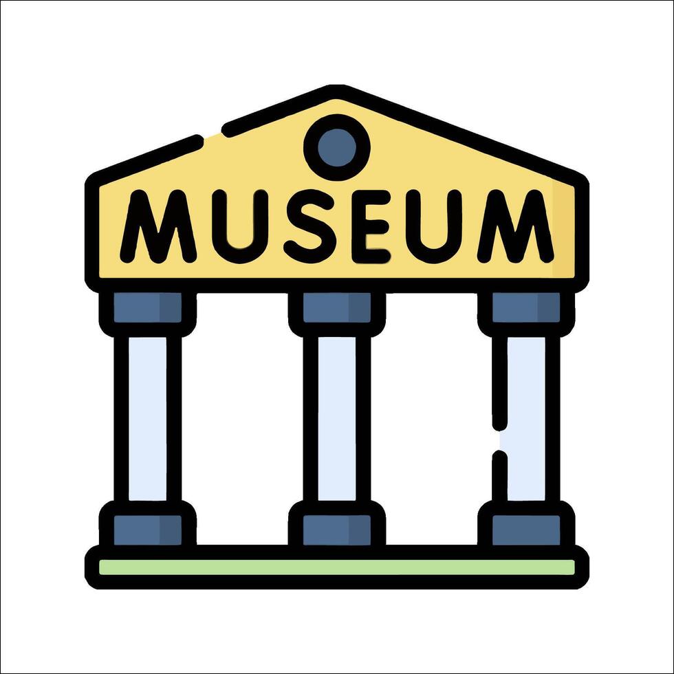 Museum icon illustration vector