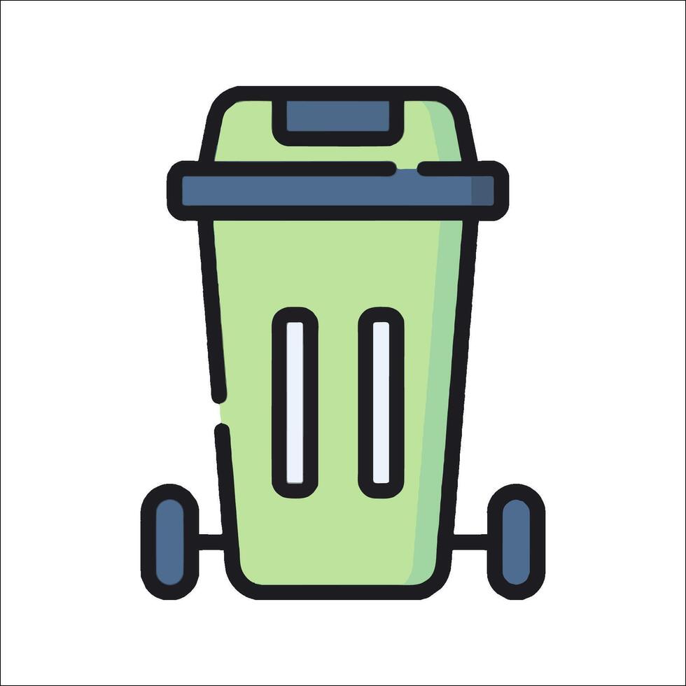 A trash can icon on a white background vector