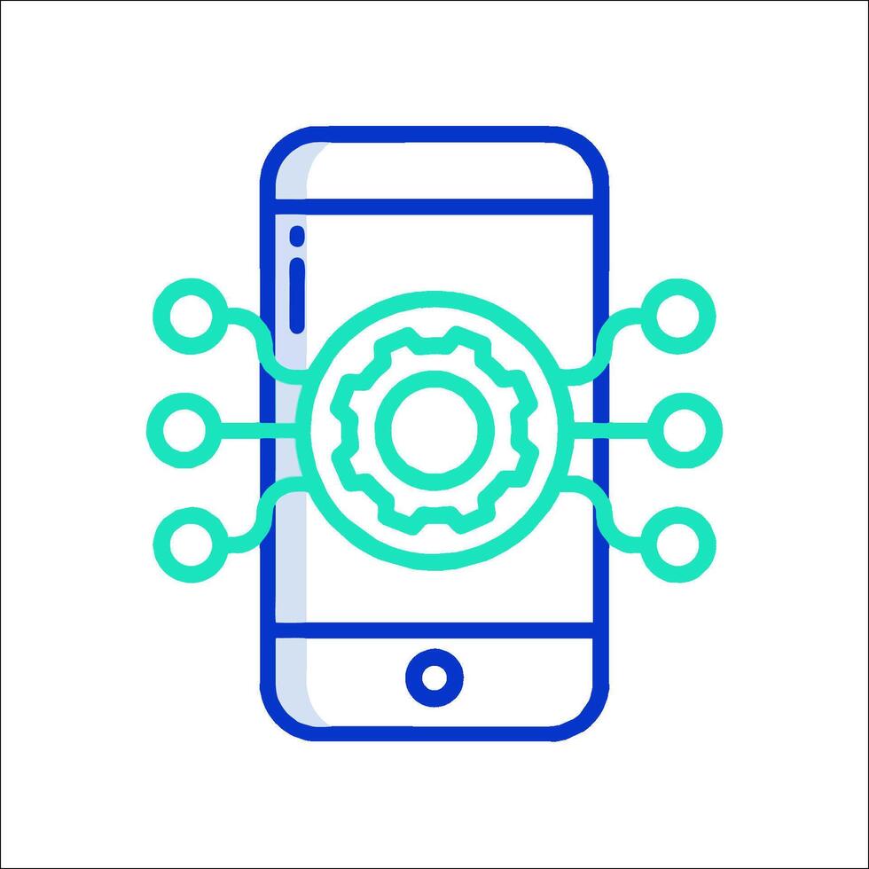 Mobile app development illustration vector