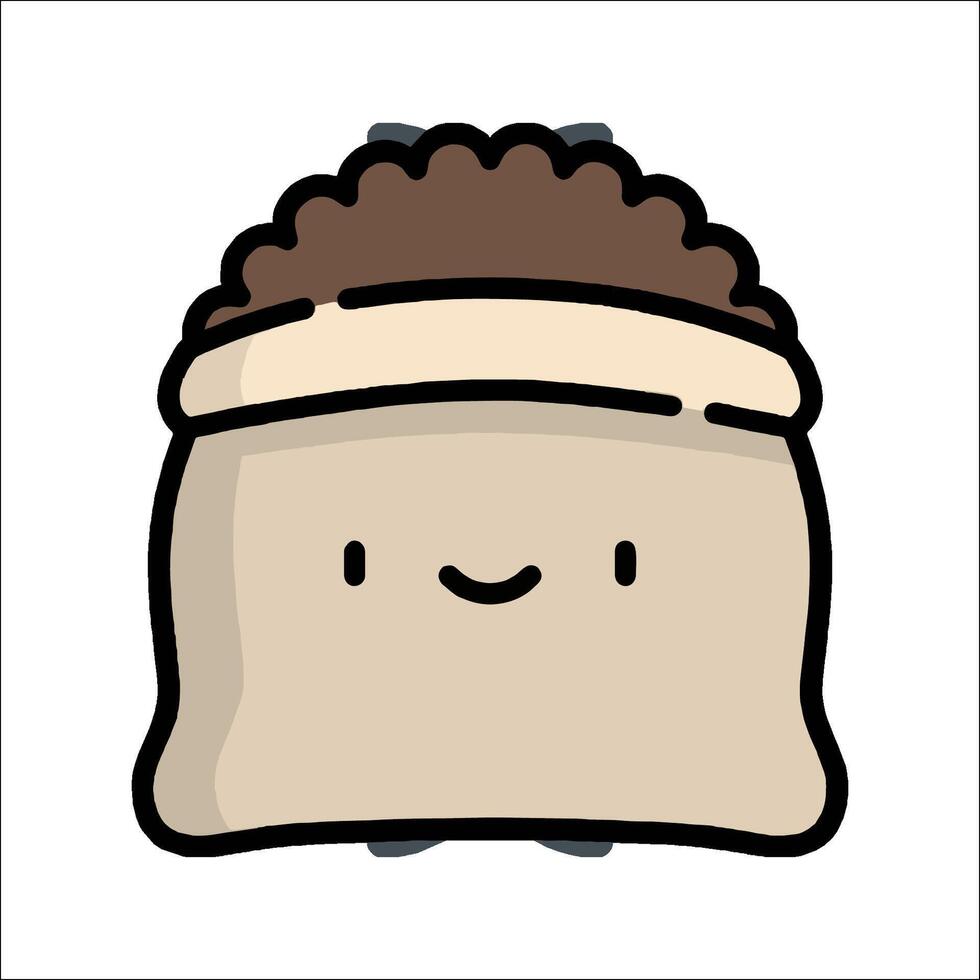 A hedgehog is wearing a hat and has a smile on its face vector