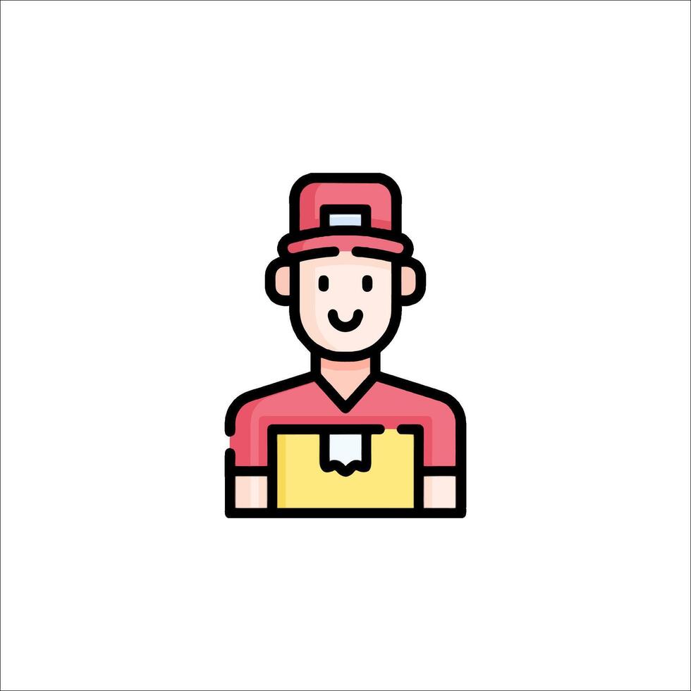 A man in a red cap and yellow shirt vector