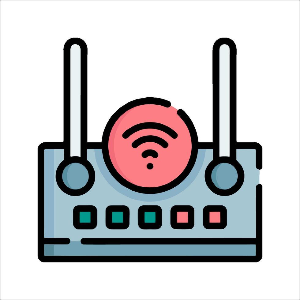 A wifi router icon on a white background vector