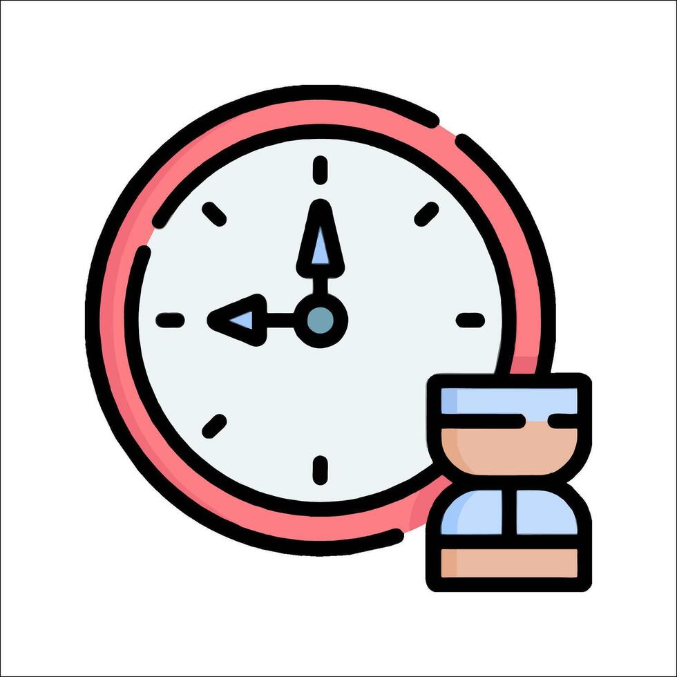 A clock and a clock face with a hand vector