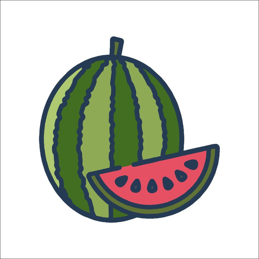 Watermelon icon illustration vector