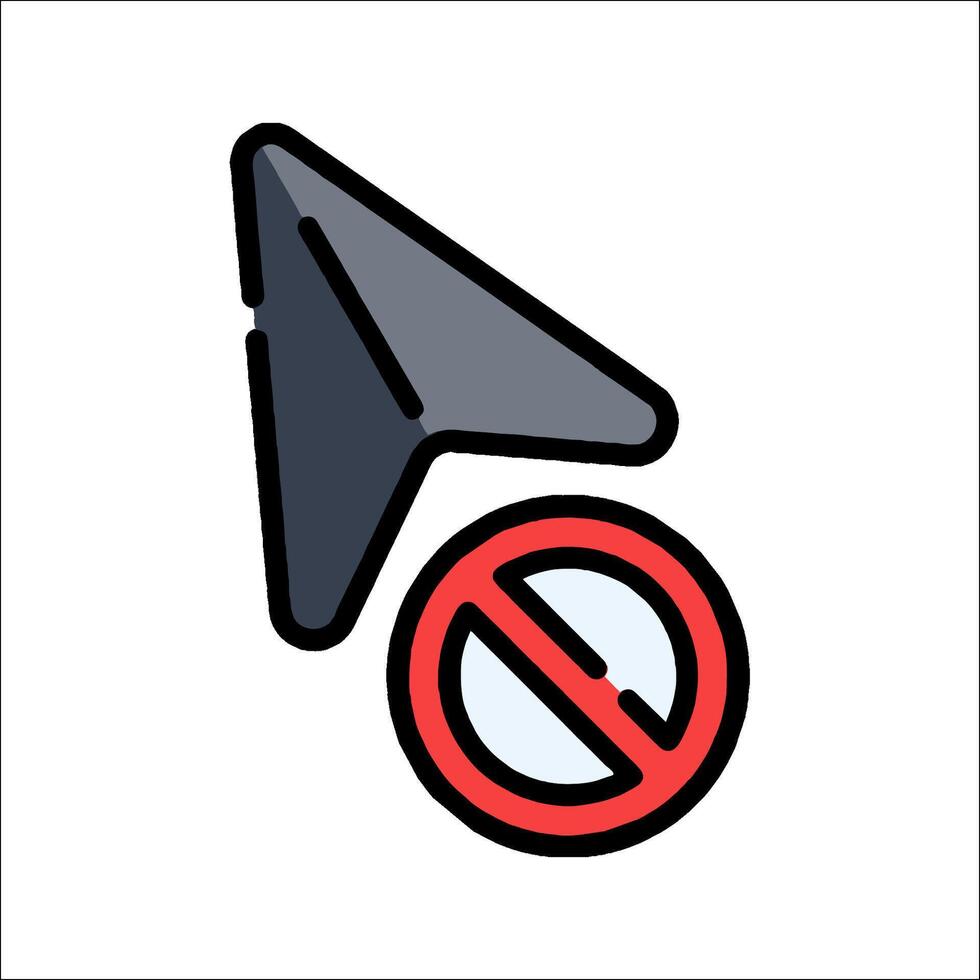 A no sign icon with a no sign on it vector