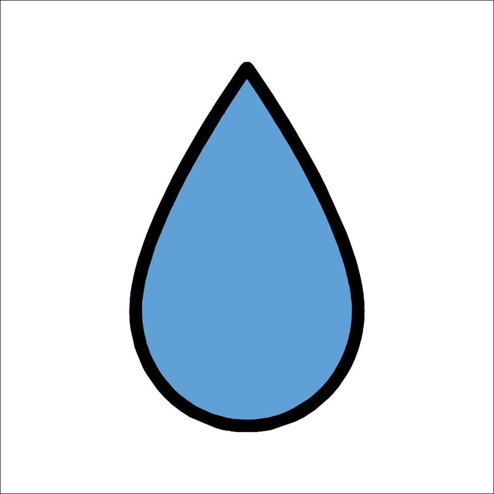 A blue drop icon on a white background vector