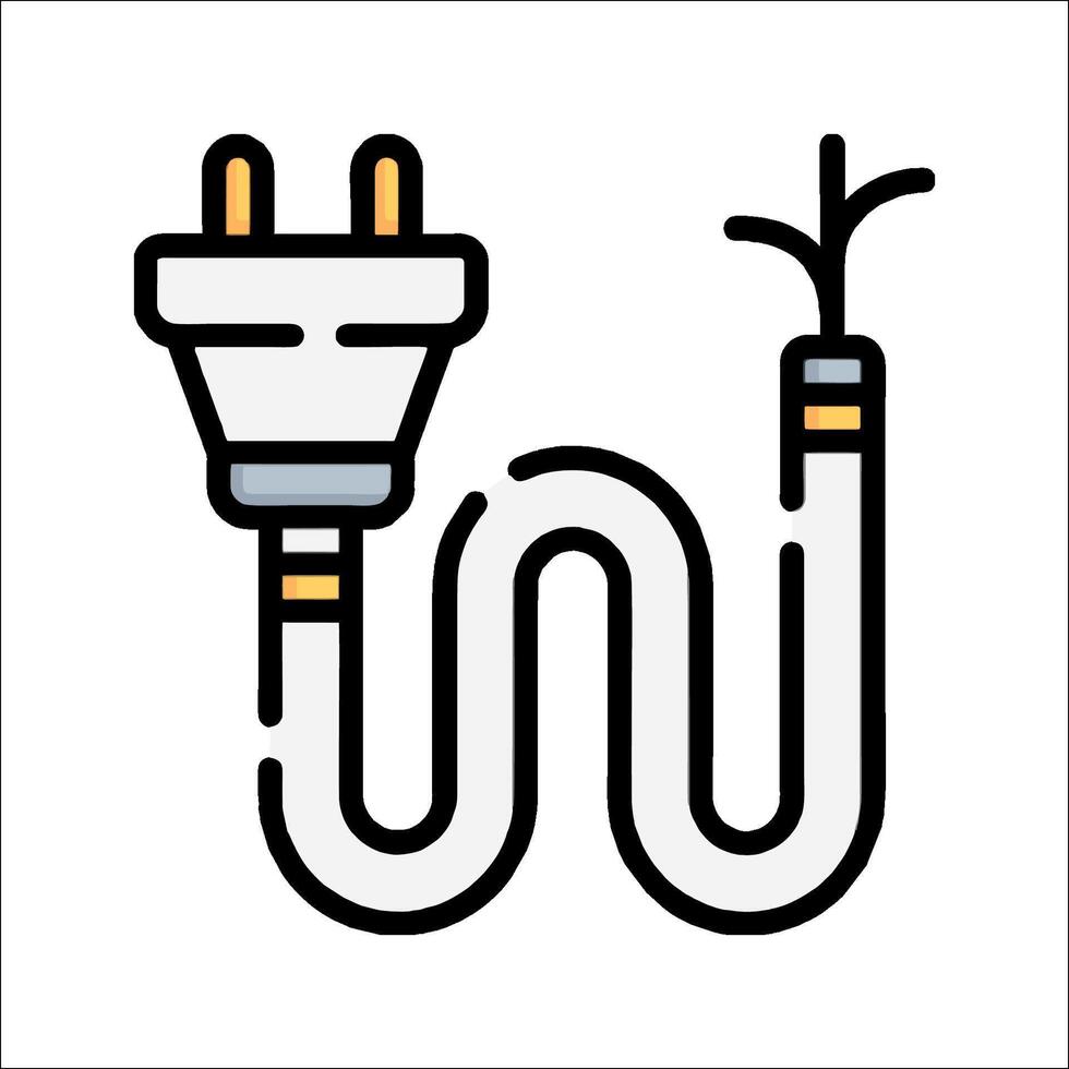 A plug with a wire connected to it vector