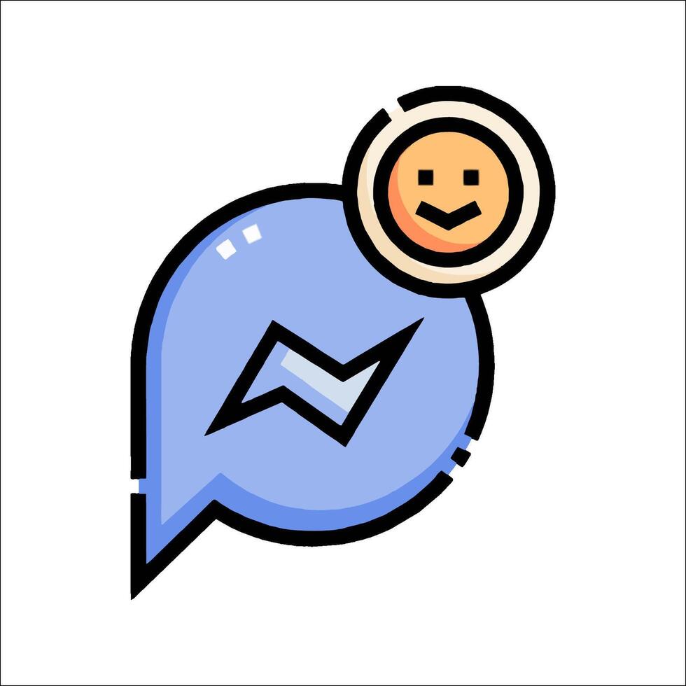 A smiley face and a message bubble with a smiley face vector