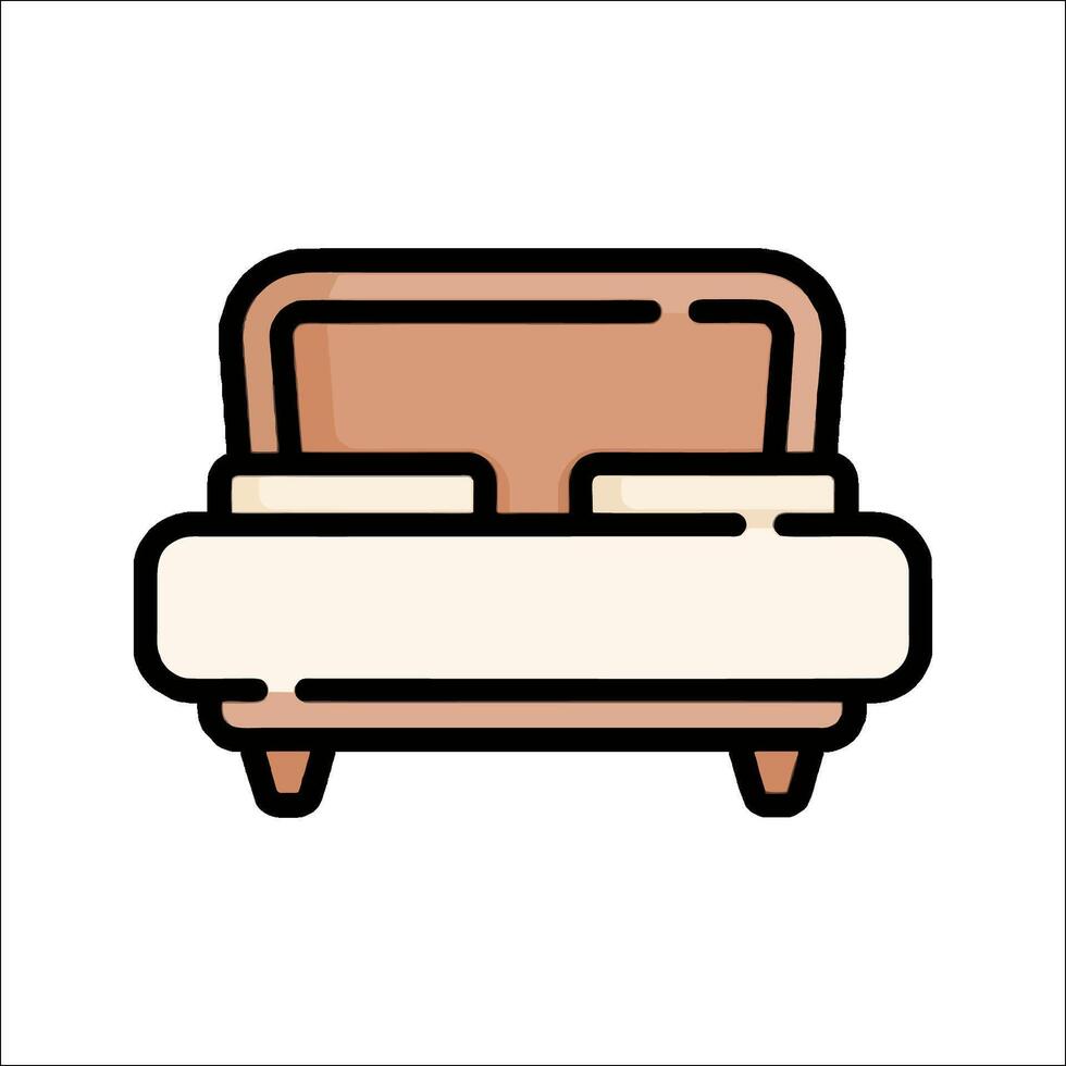 Bed icon illustration vector