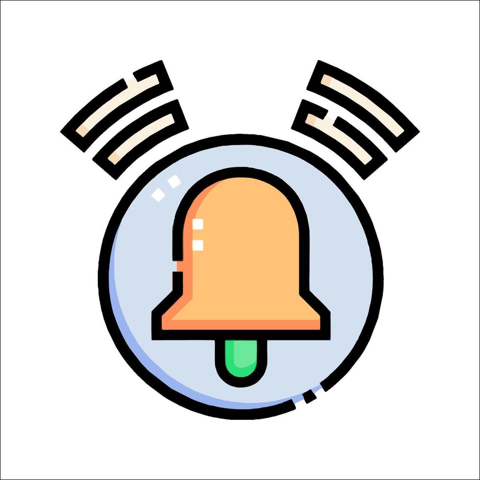 A bell icon with a speaker and a microphone vector