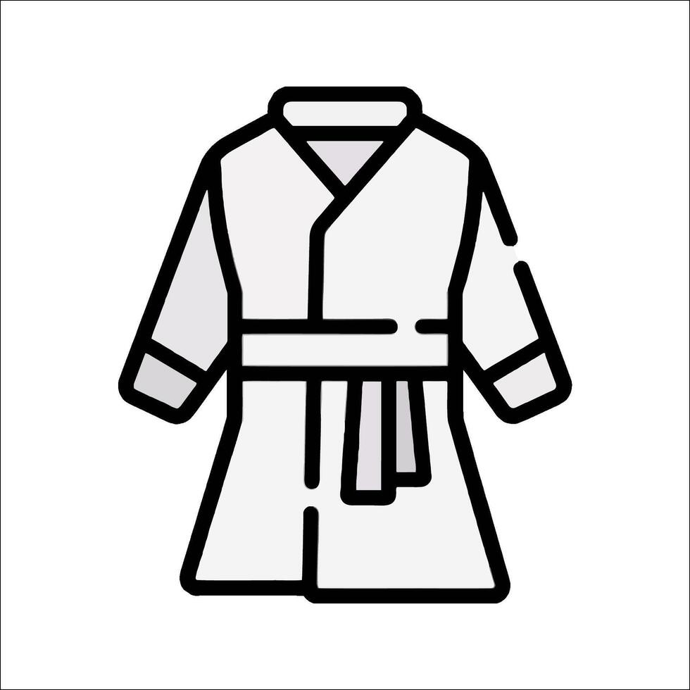 Bathrobe icon, line style illustration vector