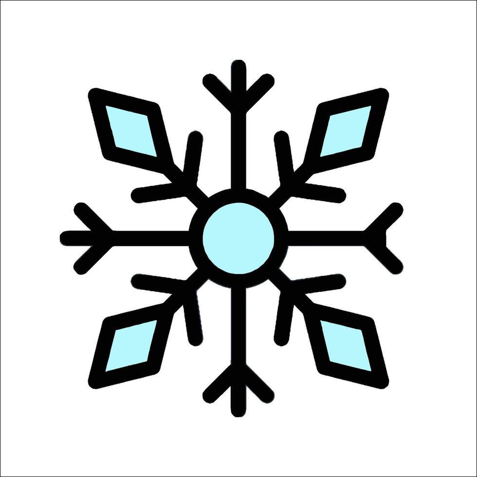 Snowflake icon illustration vector